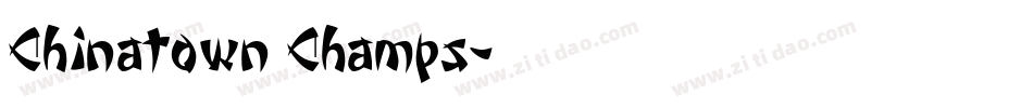 Chinatown Champs字体转换